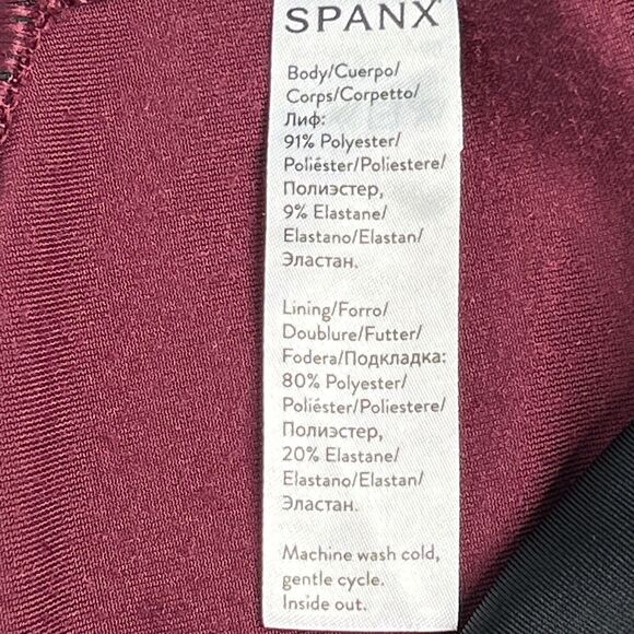 Spanx Women's Size S Velvet Leggings Burgundy 2070 - Picture 5 of 7